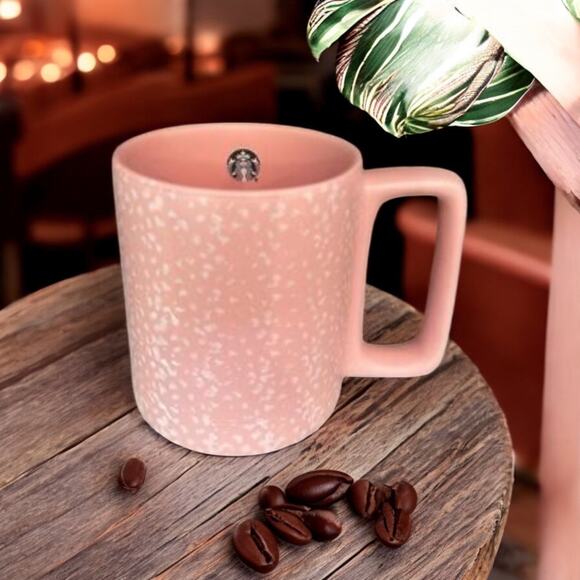 Starbucks Textured/Speckled Pink Coffee Mug/Cup 2019 Matte 12oz Valentine’s Day - Picture 2 of 6